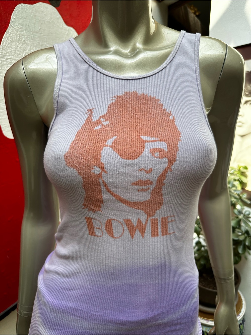 ⚡️Stone-washed Ziggy Stardust Bowie Eye-Patch Tank Top approved by rockstars